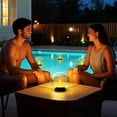 thumbnail image 5 of Postlucky 2-Pack 5.9" Solar Floating Globe Lights, IP66 Waterproof, Crystal Clear, Warm White Flickering Candle Lights for Pool Garden Backyard, 5 of 8