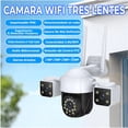 thumbnail image 3 of Cámara de Seguridad WiFi 2.4 GHz 360° con 3 Lentes 6MP HD Exterior Impermeable, 3 of 8