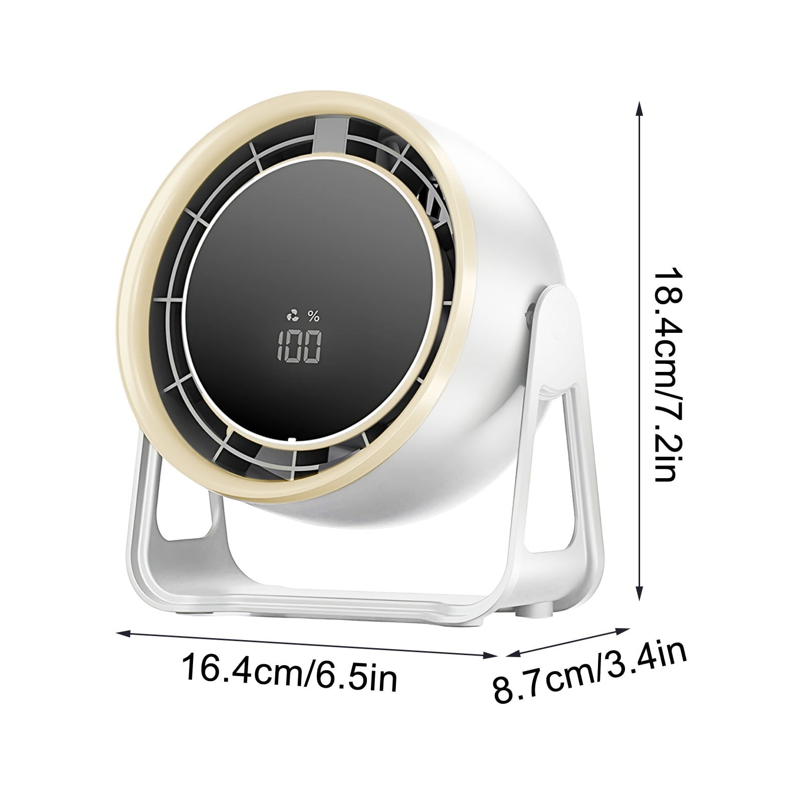 SATRINO Small Personal USB Desk Fan,3 Speeds Portable Desktop Table Cooling Fan Powered by USB,Strong Wind,Quiet Operation,for Home Office Car Outdoor Travel (Yellow)