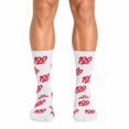 thumbnail image 3 of COUVER Unisex 100 Score Cushioned Crew Socks White Red Size 10-13 2-Pack (4 Count), 3 of 6
