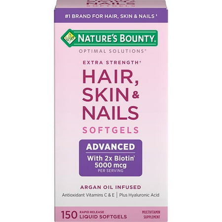 Nature's Bounty Extra Strength Hair, Skin & Nails Softgels 150 Sgels