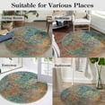 thumbnail image 5 of Moynesa 3'Round Modern Abstract Round Rug,Rosy Kitchen Rug Washable Entryway Circle Rug Soft Bedroom Mat, Contemporary Non Slip Indoor Floor Throw Carpet for Under Dining Table Nursery Home, 5 of 7