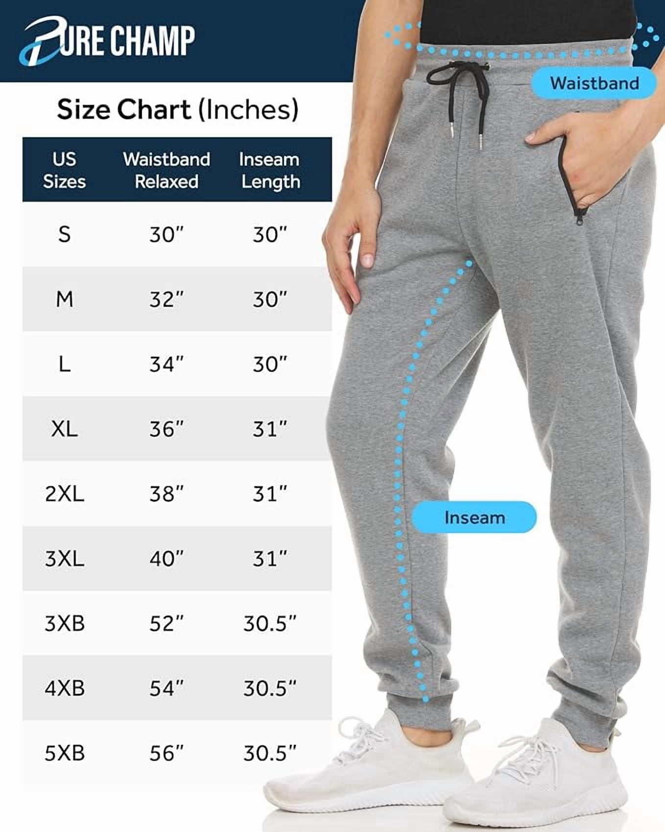 PC Men's Fleece Sweatpants Joggers, 3-Pack photo 2