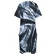 thumbnail image 4 of Vestido de vendaje con bolsillos sueltos y textura de bolsa de basura de plástico para mujer, falda larga de verano., 4 of 6