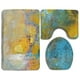 thumbnail image 1 of Juego de alfombras de baño ABPHQTO de 3 piezas Sun Ball Amarillo y Turquesa, 1 of 2