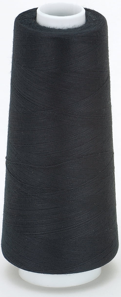 Coats & Clark Surelock Cone Black Polyester Thread, 3000 Yards