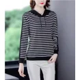 thumbnail image 2 of Camiseta Informal De Manga Larga A Rayas Para Mujer, 2 of 8