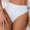 White, variant on Women's Low Rise Seamless Triangle Bikini Bottom Briefs No Show For Comfortable Swim White,M