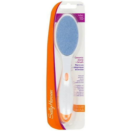 Sally Hansen Foot Care,Soften Your Step Ceramic Stone & Brush,Sally Hansen Foot Callus Remover,Sally Hansen Foot File with Handle,Diabetic Foot Care