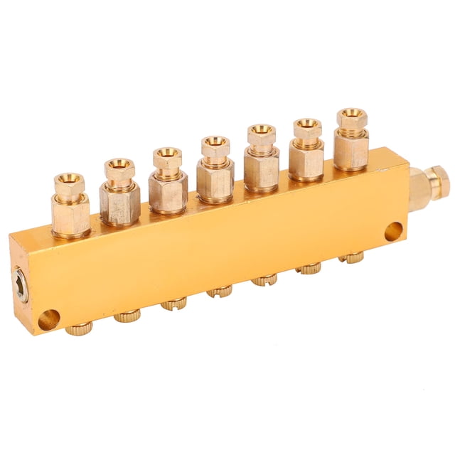 Adjustable Oil Divider, Adjustable Oil Seperator Durable Hardware Tools Industrial Joint Supplies Brass Oil Distributor For Lubrication System 1 In 7 Out,1 In 9 Out,1 In 12 Out