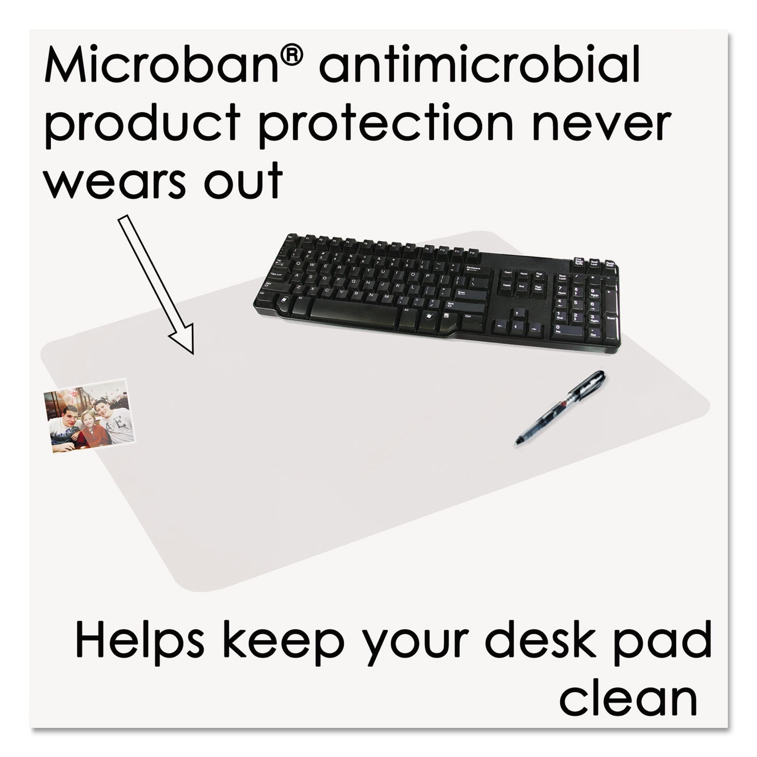 Artistic KrystalView Desk Pad with Microban, 22 x 17, Matte, Clear