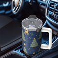 thumbnail image 4 of Christmas Day 40oz Holiday Tumbler with Handle and Straw, Santa Snowflakes Mug, Winter Stainless Steel Insulated Coffee Cup, Festive Gifts, 4 of 4