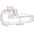 thumbnail image 2 of vidaXL Canapé Modulaire avec Repose-Pieds et Coussins en Tissu Gris Foncé, 2 of 5