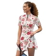 thumbnail image 3 of Psesaysky Pink Strawberry Womens Tennis Dress with Built in Shorts Sleeveless Valentine's Day Mini Dresses Plus Size for Ladies Going Out A Line Skater Sun Protection Exercise Outfit, 3 of 7