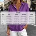 thumbnail image 3 of Spring and Winter Fashion Loose Long Sleeve Button up Collar Hoodless Sweatshirts for Women, Purple, M, 3 of 6
