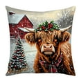 thumbnail image 3 of Xuniizn Christmas Pillow Covers 18x18 inch Xmas Decorations Soft Plush Faux Fur Wool Christmas Throw Pillow Cases Winter Holiday Decor for Sofa Living Room, 3 of 7