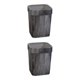 thumbnail image 4 of Bewildely Retro Trash Can Plastic Square for Room Bedroom Living Con círculo de presión 2piezas, 4 of 4