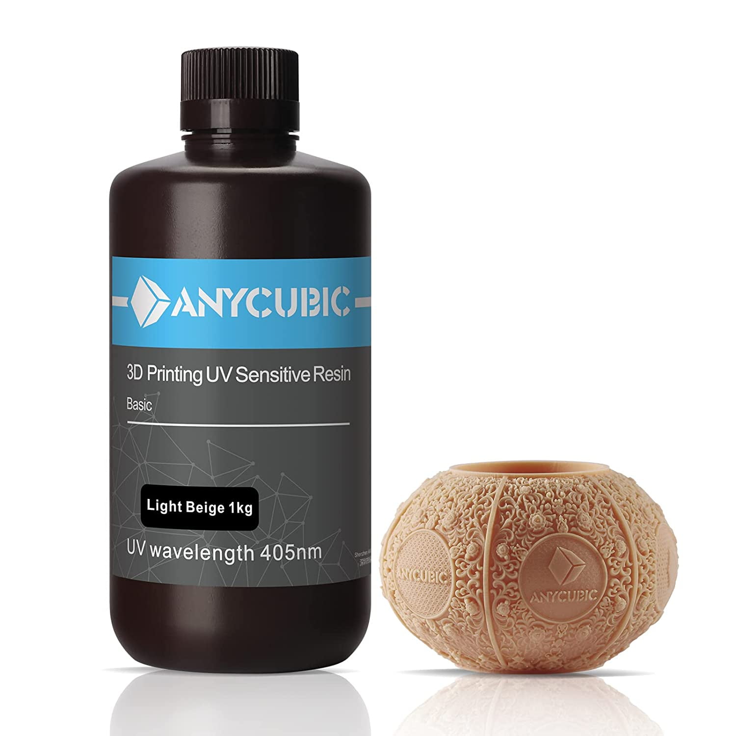 ANYCUBIC 3D Printer Resin, 405nm High Precision Fast Curing UV Photopolymer  Resin , Skin 1kg