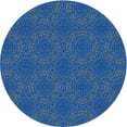 thumbnail image 1 of Ahgly Company Machine Washable Indoor Round Transitional Blue Ivy Blue Area Rugs, 8' Round, 1 of 7