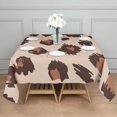 thumbnail image 3 of Beige and Brown Of Leopard Print Square Tablecloth,Waterproof Square Table Cover,Wipeable Spillproof Washable Table Cover for Home Kitchen Party Decor 60"x60"(152x152cm), 3 of 6