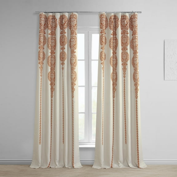 Half Price Drapes Cyprus Rust Room Darkening Curtains for Bedroom (1 Panel), 50W X 96L