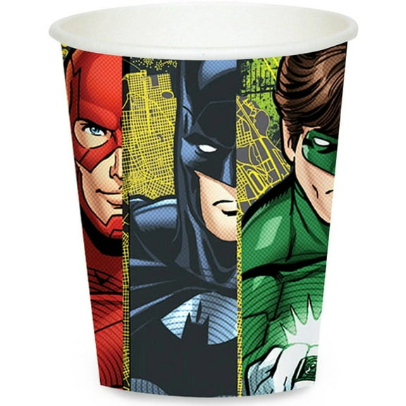 Justice League 9 oz Paper Cups, 8pk