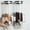 Silver, variant on 2 Pack Wall Mount Double Dry Cereal Dual Control Dispenser, ABS Food Storage(Silver)