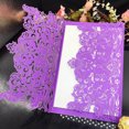 thumbnail image 4 of Wedding Invitations 10Pcs Pearl Paper Floral Invitation Cards Floral Invitation Envelopes for Birthday Party Anniversary, 4 of 7