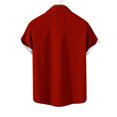 thumbnail image 4 of Mens Manga Corta Botón Abajo Camisas, Cuello de Vuelta Navidad Impresa Blusa, Top de Moda Casual, 4 of 4