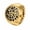 Gold, variant on Women's Stretch Ring Watch: Elastic Stainless Steel Strap Leopard Print Dial Analog Quartz Wristwatch, Daily