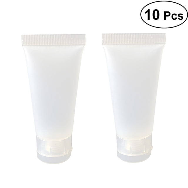 10pcs 50ml Refillable Bottle Travel Squeeze Bottle Storage Container with for Shampoo Facial Cleanser Toner Hand Cream Body Lotion
