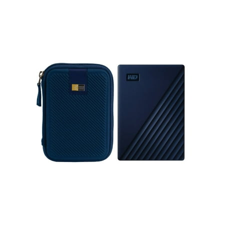 WD 4TB My Passport for Mac USB 3.0 External Hard Drive (Midnight Blue) + Case
