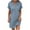 Blue, variant on Women's Summer Dresses Casual Short Sleeve V Neck Elegant Dresses Loose Business Work Clothes