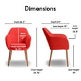 thumbnail image 2 of Elle Decor Roux Arm Chair in French Red, 2 of 11