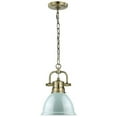 thumbnail image 2 of Beaumont Lane Pendentif en Acier en Laiton Vieilli et Mousse de Mer, 2 of 2