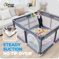 thumbnail image 2 of Orian Babies Baby Playpen 50x50 Large Playpen for and Toddlers, Oxford Fabric, Indoor & Outdoor Play Pen, 10 Colorful Balls, 4 Pull Up Rings, Carry Bag, 2 of 7
