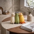 thumbnail image 3 of KGJQ Handmade Whimsical Cat Figurine Cute Small Resin Cat Sculpture for Desk Bookshelf Nightstand Home Decor Cat Lovers Gifts, 3 of 8