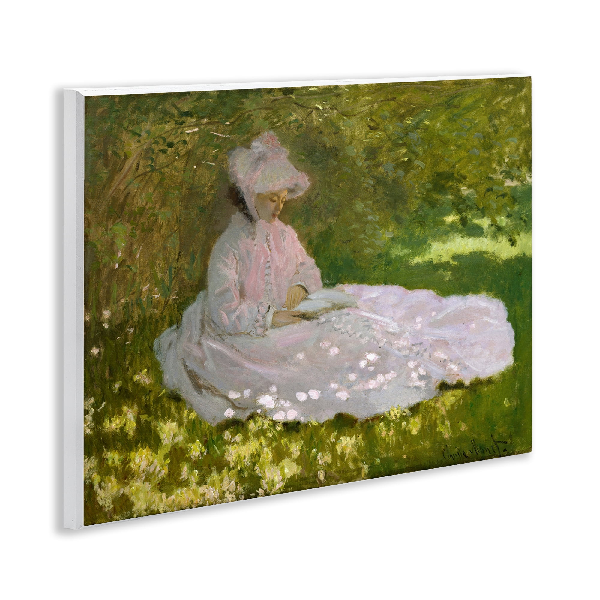 Stupell Industries Classical Monet Springtime Portrait People Painting Unframed Art Print Wall Art, 14 x 11