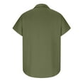 thumbnail image 3 of DDAPJ pyju 2025 Summer Tops for Women Cotton Linen Casual Button Down Shirts Lightweight Beach Party Shirt Clearance Sale Dark Green XS, 3 of 6
