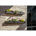 thumbnail image 5 of Veadek Geo Series Trough Hanging 32" Planter - 2-Pack Black, 5 of 10