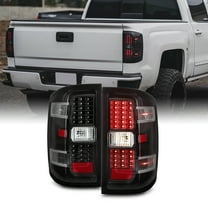AKKON - For 2014 2015-2018 Chevy Silverado | GMC Sierra LH & RH Black Replacement LED Tail Lights Tail Lamps Pair Set
