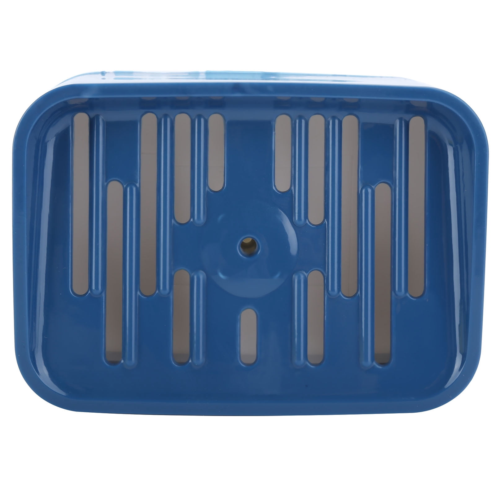 Blue Press-Type Soap Dispenser with Sponge Holder, 2-in-1 Kitchen Organizer