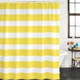 thumbnail image 3 of Yellow Striped Waterproof Fabric Shower Curtain,Modern Simple Monochrome Geometric White Waterproof Fabric Shower Curtain for Bathroom Curtains Bathtubs Shower Curtains with 12 Hooks Standard 60x72, 3 of 8