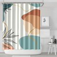 thumbnail image 2 of Extra Long Boho Shower Curtain 72x84 Inches - Vintage Floral & Tropical Leaves Pattern, Waterproof Bohemian Bathroom Decor with 12 Hooks, Tribal Rustic Style, 2 of 5
