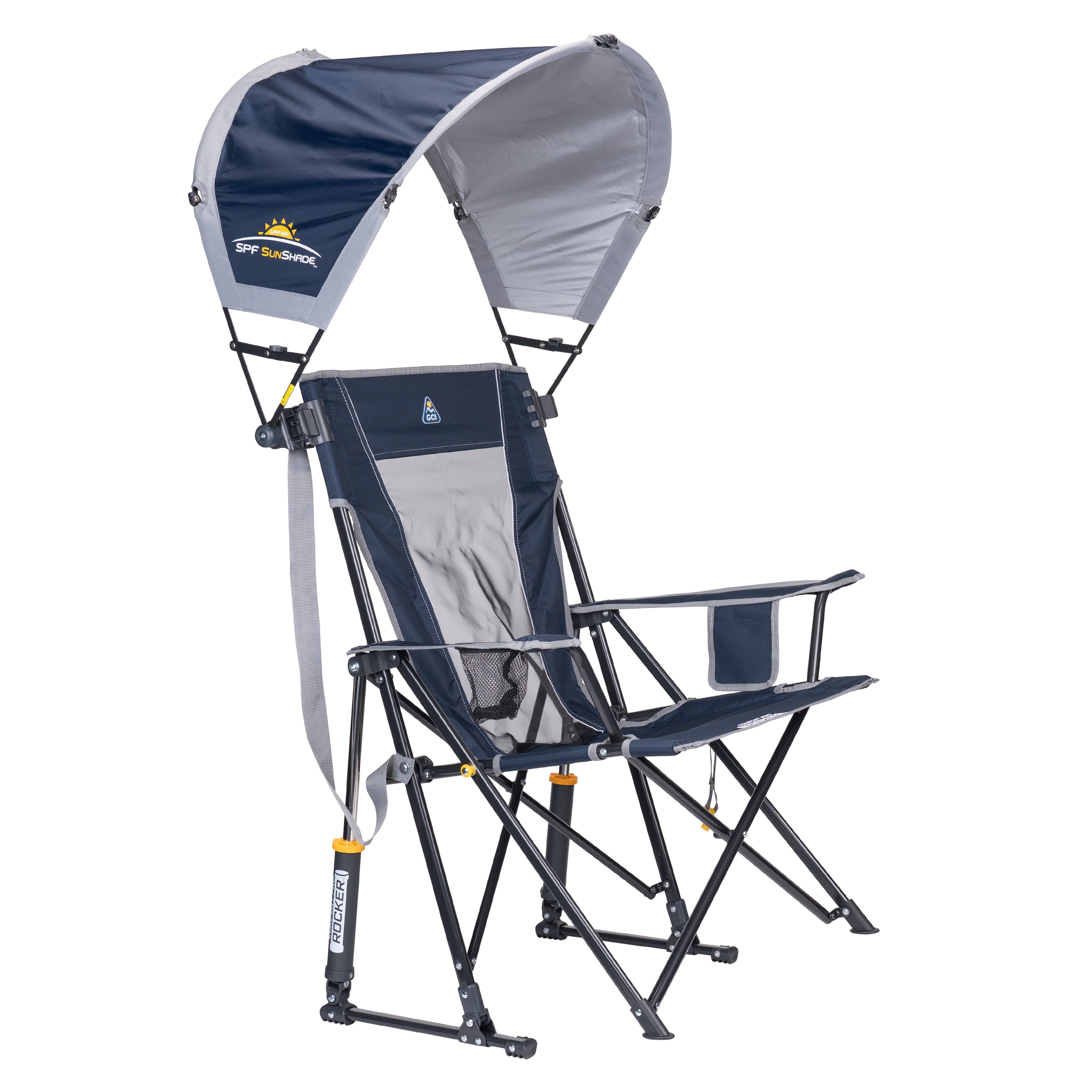 GCI Outdoor SunShade Accessory Universal Adjustable Chair Canopy with UV Protection, Indigo