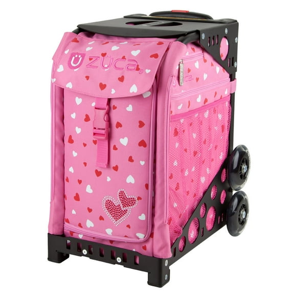 Zuca 18" Sport Bag - Sweetheartz with Flashing Wheels (Black Frame)