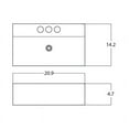 thumbnail image 2 of American Imaginations AI-28477 20.9 in. Rectangle Above Counter White Vessel for 3H4 in. Center Drilling, 2 of 3
