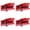 Red*4, variant on VKLU 4Pcs Thumb Garden Pruner, Stainless Steel Harvesting Tool with Finger Protector, One-Handed Spring Loaded Picking Tool for Vegetable Fruit and Flower, Red, Makeup Organizers