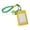 Yellow, variant on Waterproof PU Leather Badge Card Case With Detachable Lanyard Keychain Hook Double Layer Photo Card Cover For Students