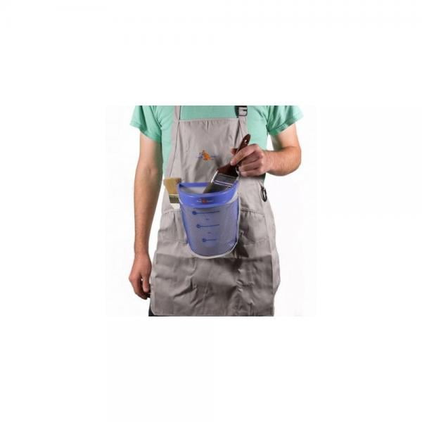 Pouch Painter Hands-Free Break/Spill Resistant Bucket Apron Holds Paint Brushes